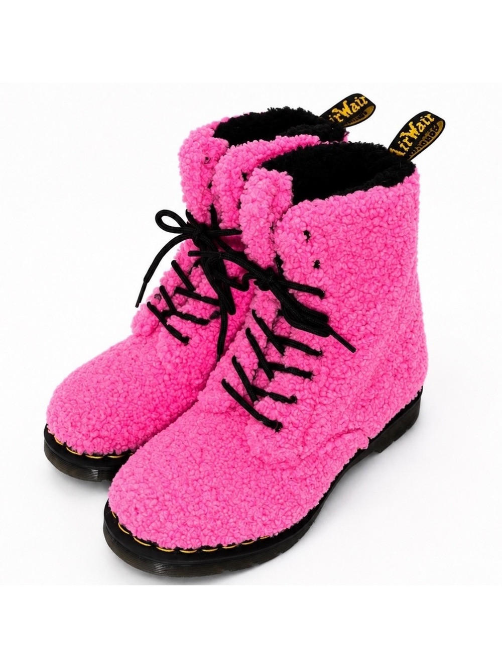 Dr. Martens 1460 Pascal Faux Shearling Teddy Fleece Boots Pink US 8